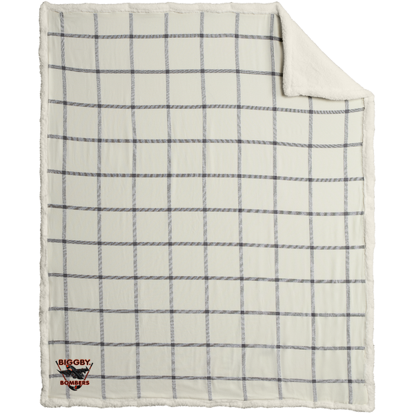 Biggby Bombers Flannel Sherpa Blanket