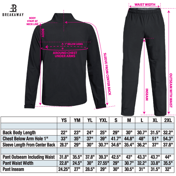Youth Breakaway Lightweight Warm Up Jacket (NJ Jets)
