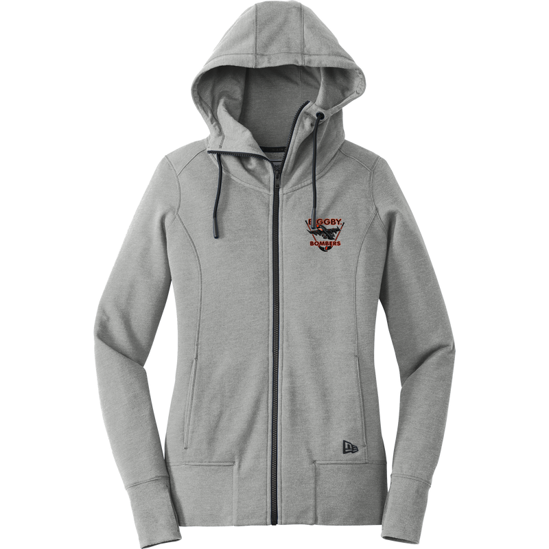 Biggby Bombers New Era Ladies Tri-Blend Fleece Full-Zip Hoodie
