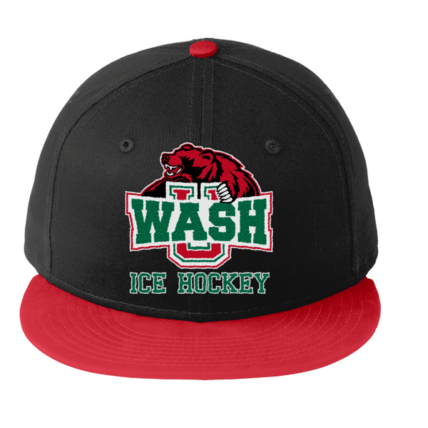 Wash U New Era Flat Bill Snapback Cap