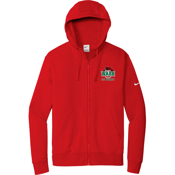 Wash U Nike Club Fleece Sleeve Swoosh Full-Zip Hoodie