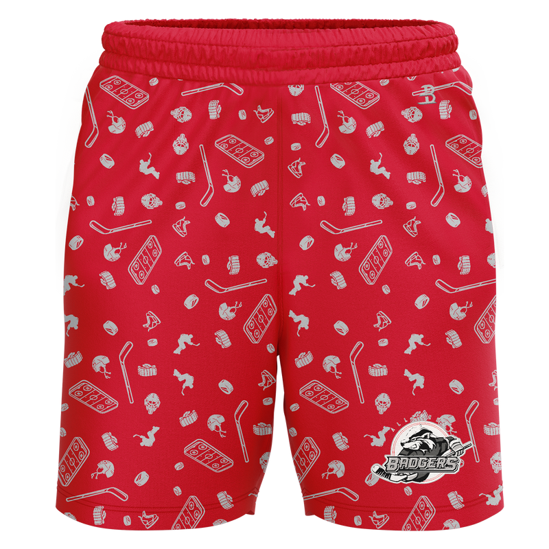 Allegheny Badgers Adult Sublimated Pattern Shorts